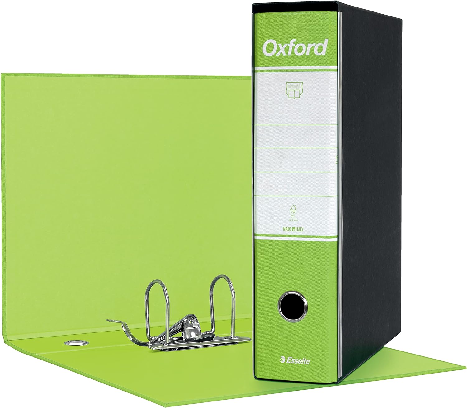 Registratori in cartone con custodia OXFORD VERDE LIME D.SO8