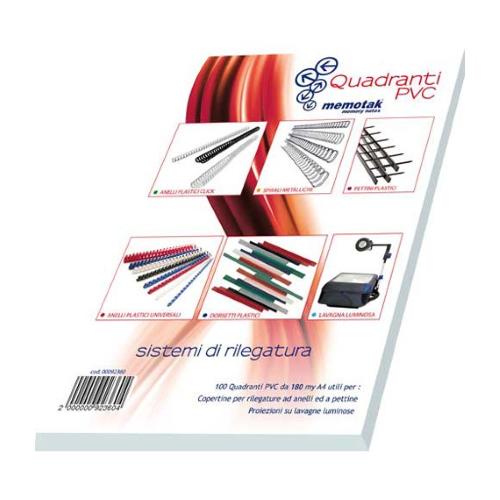 Copertine PVC Quadranti Video A4 150 M 100 Pz.