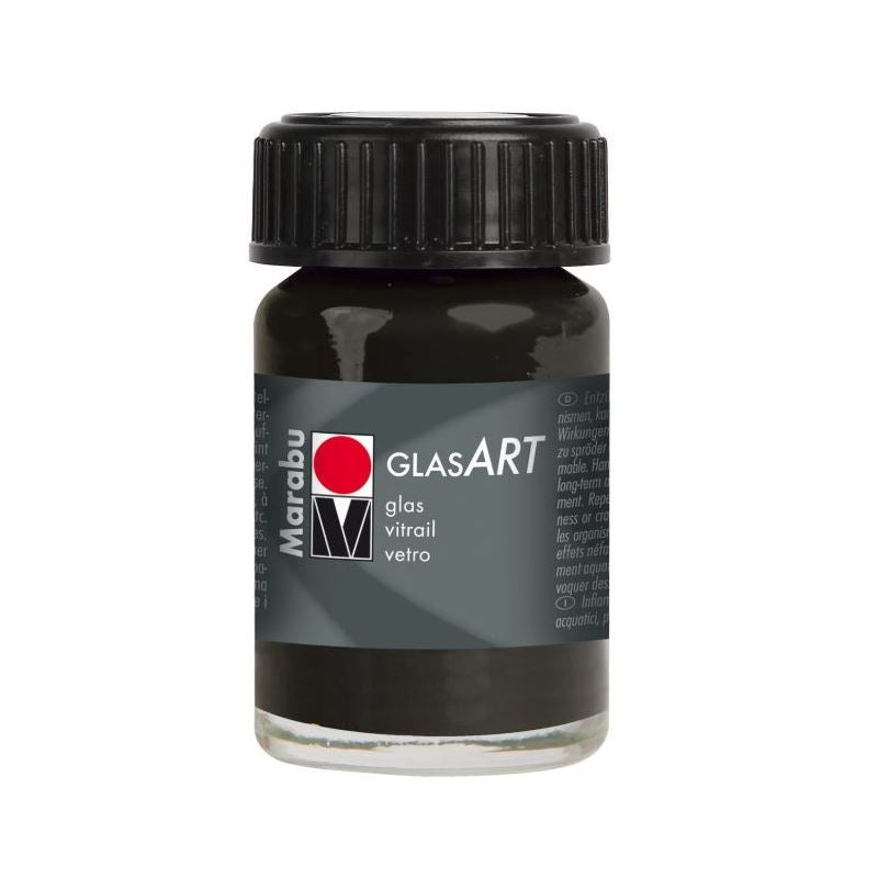 COLORE PER VETRO GLAS ART 15 ML NERO