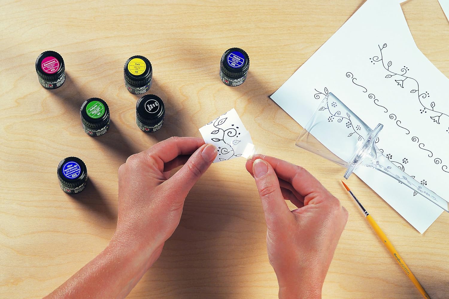 COLORE PER VETRO GLAS ART 15 ML NERO