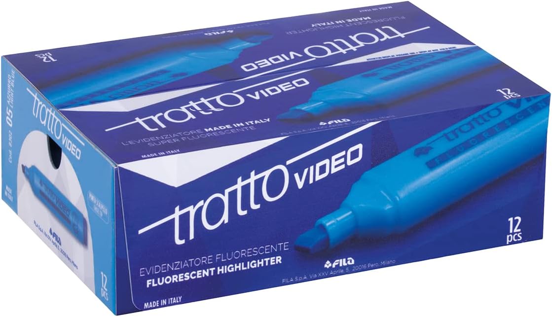 CF 12 PZ Evidenziatore Tratto Video Azzurro