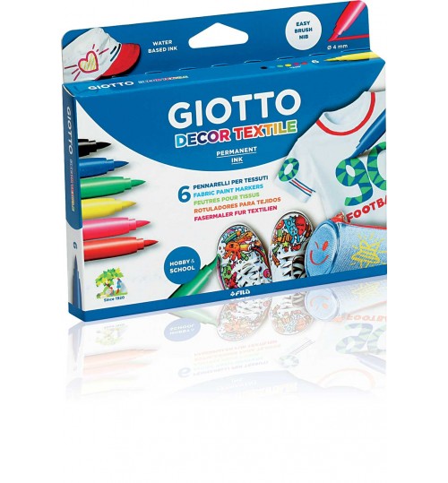 Astuccio 6 Giotto Decor Textile - Per Tessuti