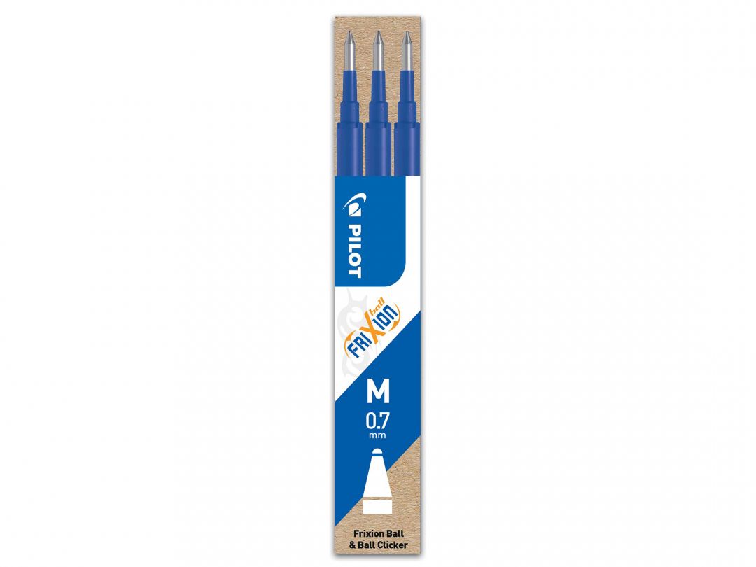 Set di 3 ricariche per penna FriXion Ball 0 7 Blu Punta Me