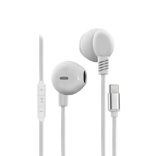 AURICOLARI STEREO CON MICROFONO - TYPE-C - NERO