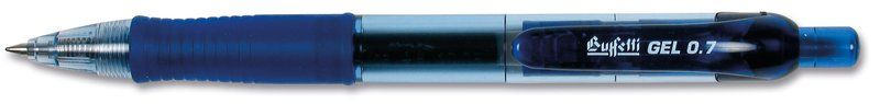 PENNA A SFERA GEL A SCATTO CON SAFETY CLIP BLU