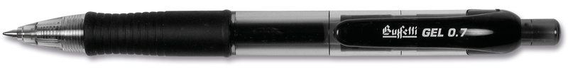 PENNA A SFERA GEL A SCATTO CON SAFETY CLIP NERO