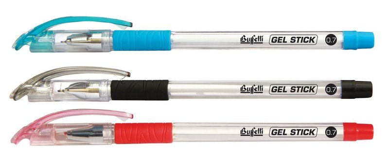 CF 12 PZ PENNA A SFERA GEL STICK PUNTA FINE COLORE BLU