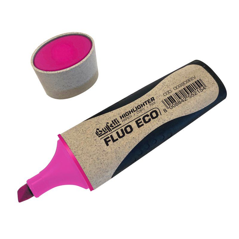 EVIDENZIATORE FLUO GRIP ECOLOLOGICO COLORE ROSA