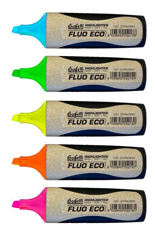 EVIDENZIATORE FLUO GRIP ECOLOLOGICO COLORE AZZURRO