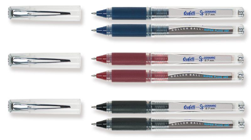 CF 12 PZ ROLLER SUPERFLUID CON CAPPUCCIO PUNTA FINE BLU