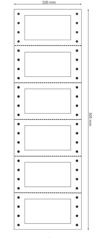 CONFEZIONE 1.200 ETICHETTE ADESIVE MODELLO TT-956 - 64X34 MM