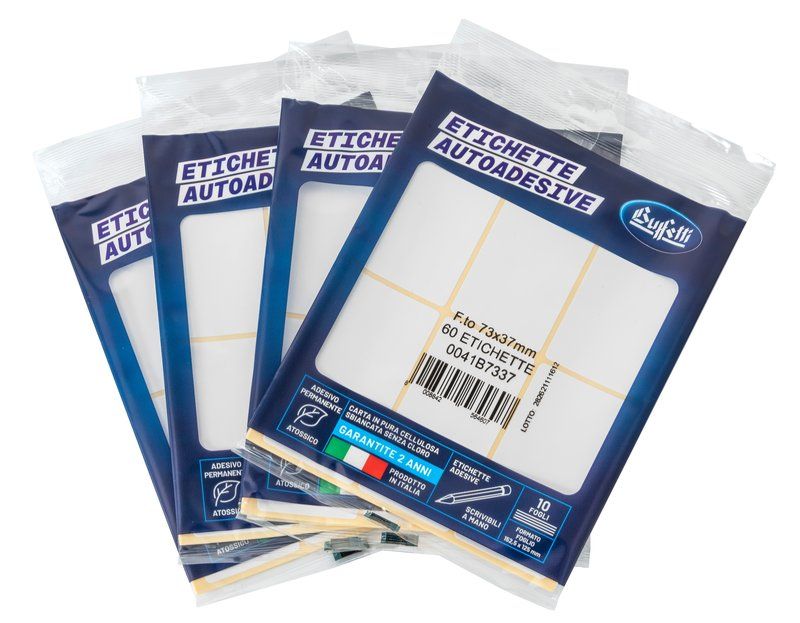 ETICHETTE ADESIVE PERMANENTI MULTIFUNZIONE TAK-TO - 73 X 37
