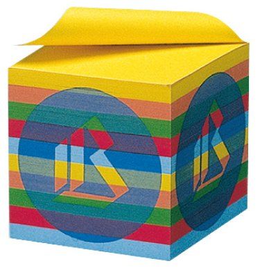 CUBO DI FOGLI PER APPUNTI ARCOBALENO 9X9X9 CM