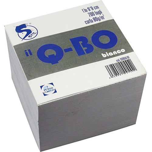 CUBOTTO DI CARTA SPIL Q.BO BIANCO 80 gr. 9 x 9 700