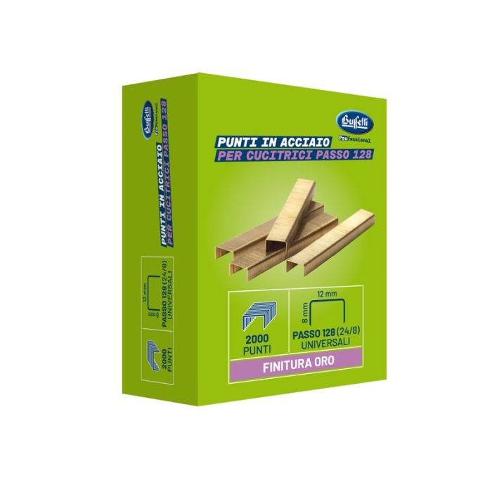 PUNTI METALLICI SUPERIOR PASSO 128 24/8 MM Conf. 5 pezzi