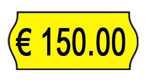 CF DA 10 ROTOLI DA 750 ETICHETTE GIALLO REMOVIBILI 26X12