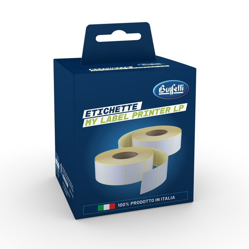 Rotolo 1.000 etichette removibili in carta termica 13x25mm