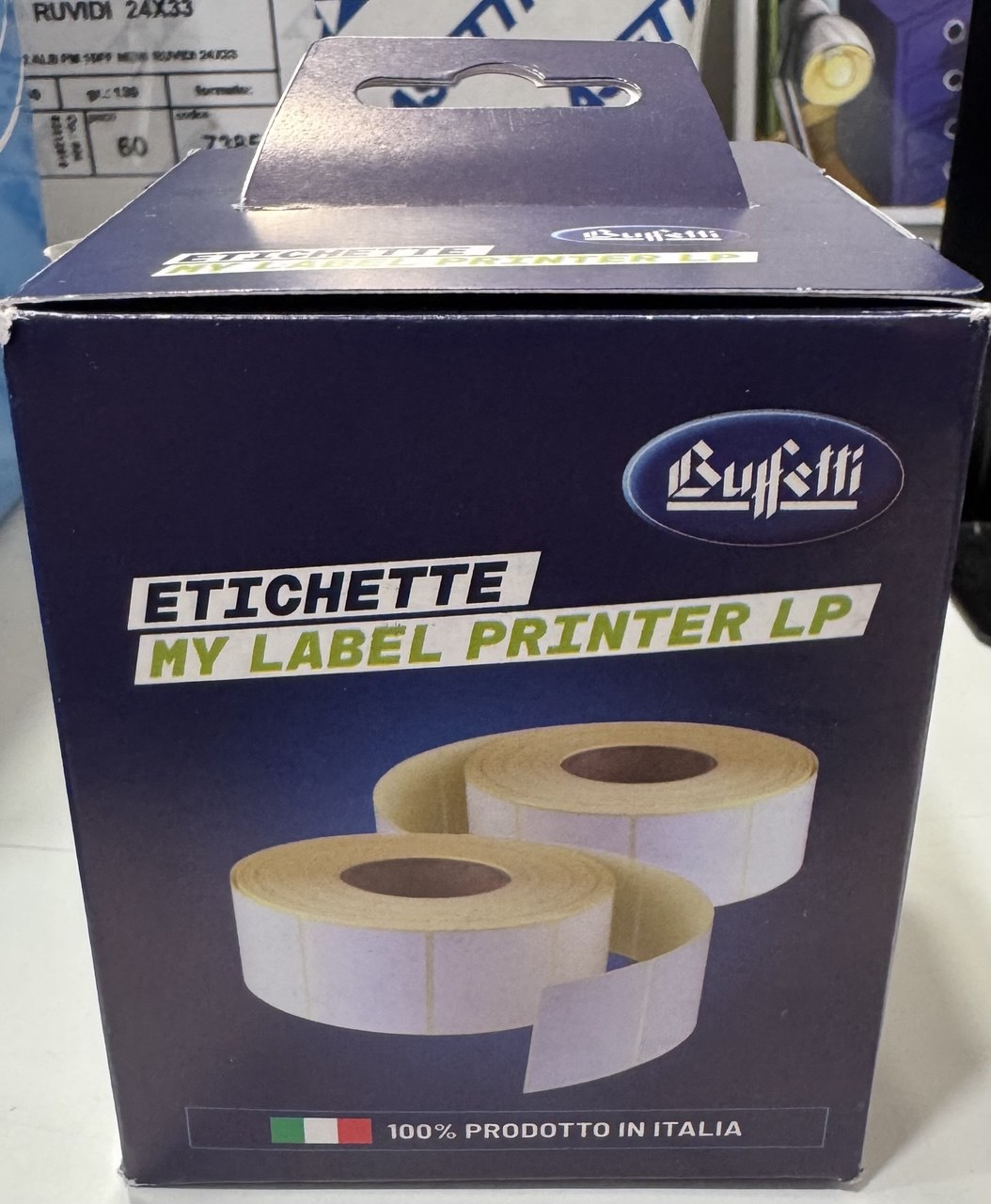 Rotolo 200 etichette permanenti in carta termica - 75x100 mm