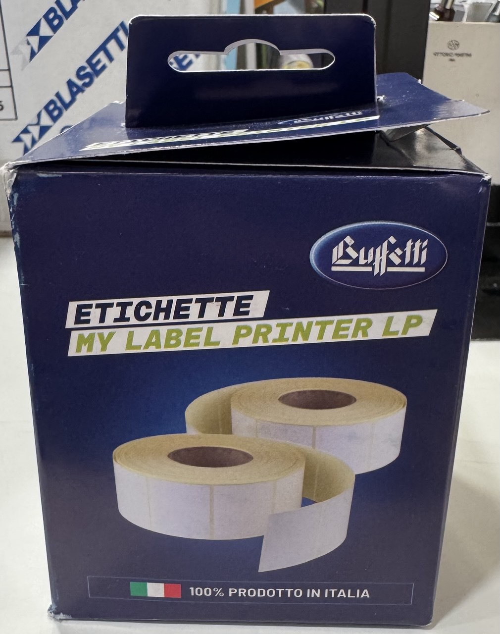 Rotolo 260 etichette permanenti in carta termica - 75x75 mm