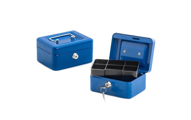 CASSETTE PORTAVALORI IN METALLO - 15X11X8 CM