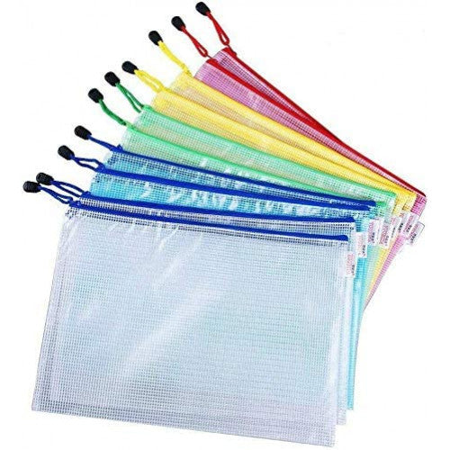 CF 12 PZ BUSTA CON CERNIERA A ZIP COLORI ASSORTITI