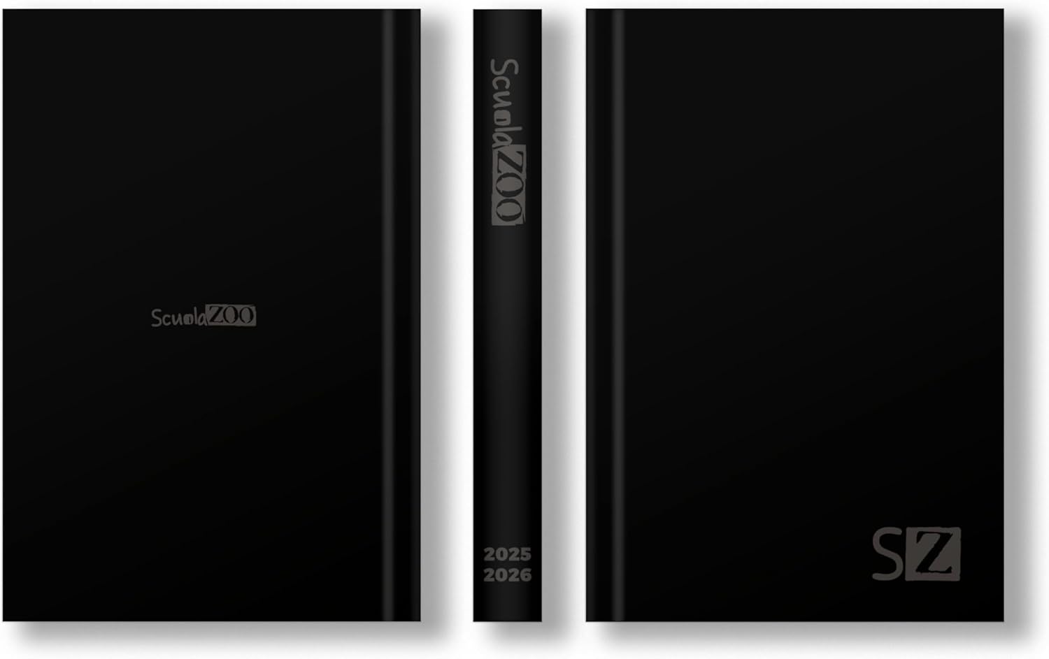ScuolaZoo - Diario Scuola 2025/2026 16 Mesi - Total Black
