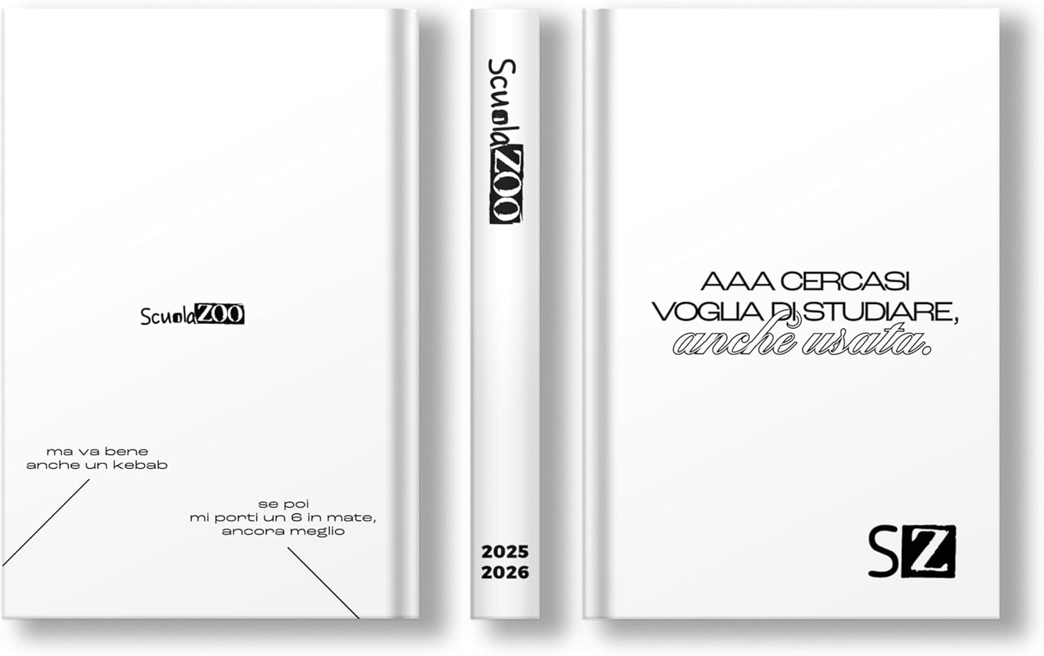 ScuolaZoo - Diario Scuola 2025/2026 16 Mesi - White