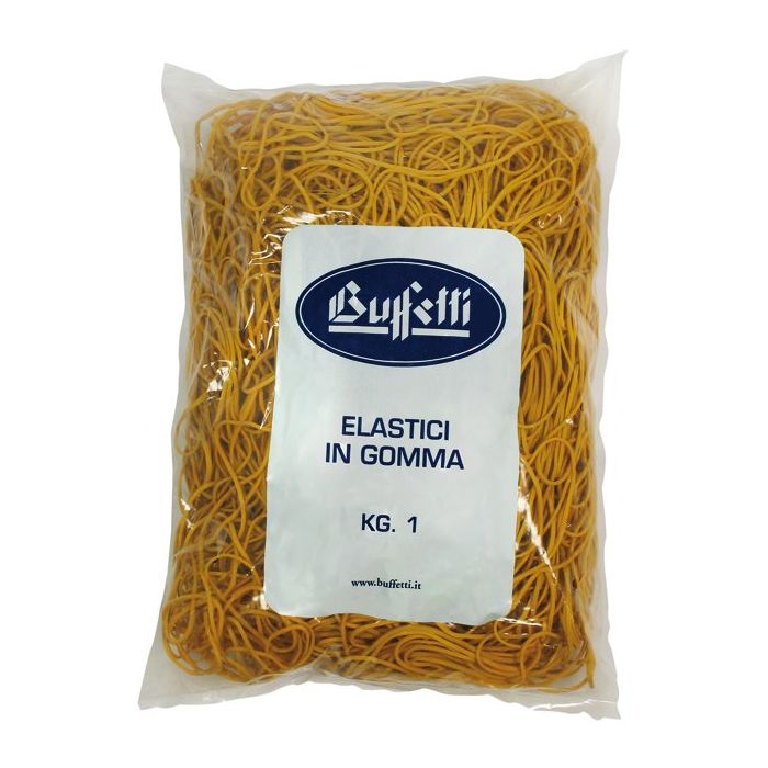 ELASTICI IN GOMMA GIALLA  MISURA Ø 50 X 1 4 MM BUSTA DA 1 KG