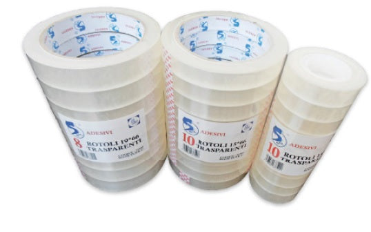 CF 10 PZ NASTRO ADESIVO SPIL TRASPARENTE 15 mm x 33 mt