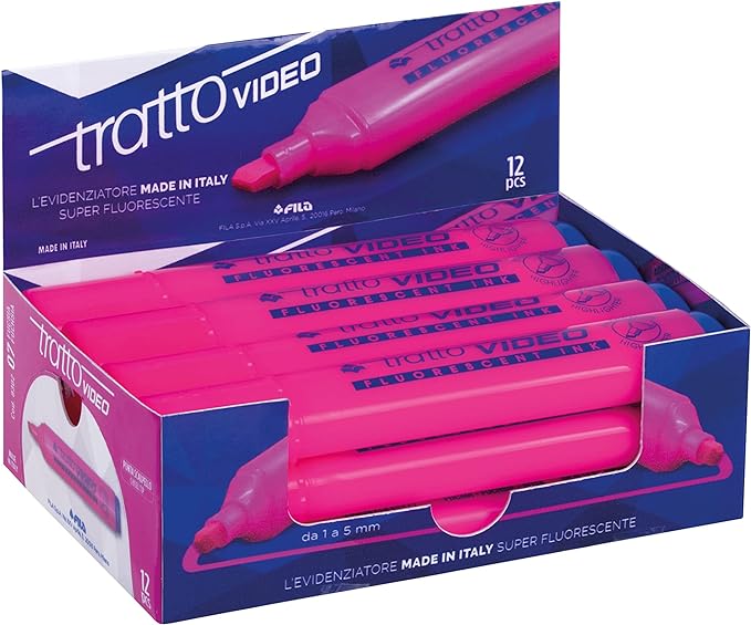 CF 12 PZ Evidenziatore Tratto Video Fucsia