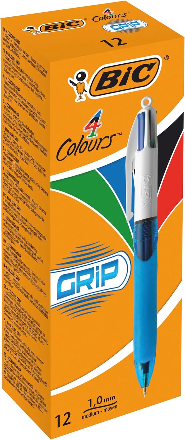 CF 12 PZ Penna a sfera Bic 4 Colours grip 1.0 mm