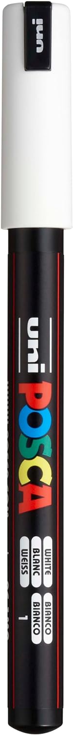 CF 6 PZ. UNIPOSCA PUNTA EXTRA FINE 0 7 MM PC-1MR BIANCO