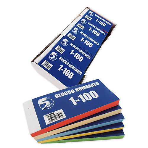 CF 50 PZ BLOCCO NUMERATO SPIL 1-100 CON FOGLI STACCABILI