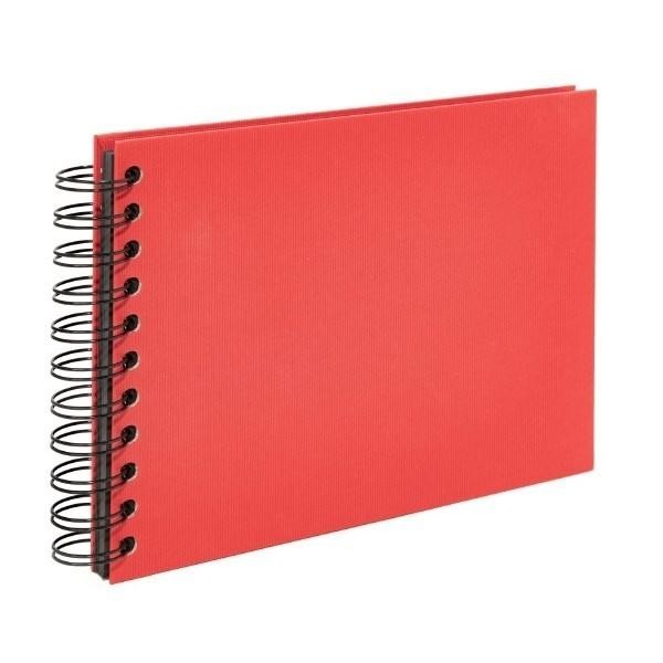 ALBUM FOTO CON SPIRALE 20 FOGLI 19 5X14 5 CM ROSSO
