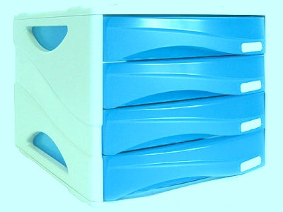 ARDA Cassettiera Smile 4 cassetti azzurra