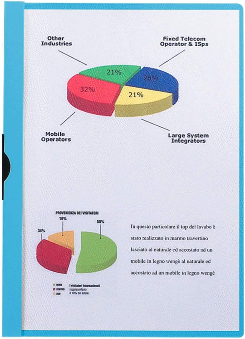 Favorit Cartellina con Clip Fermafogli A4 Azzurro conf. 10pz