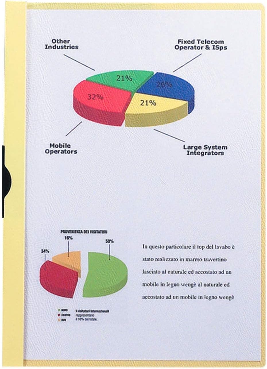Favorit Cartellina con Clip Fermafogli A4 GIALLO conf. 10pz