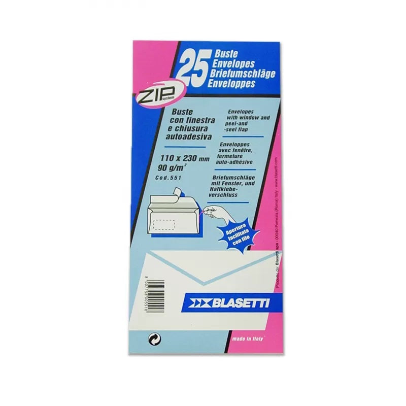 CONF. DA 25 PZ. PACK BUSTE CON FINESTRA 11X23