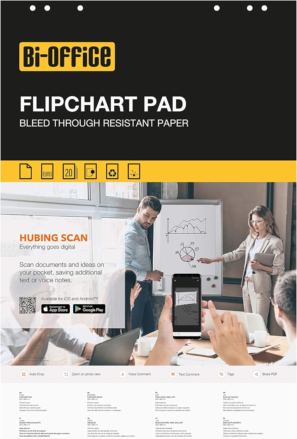 CF 5 PZ Blocco Per Lavagna 20 Fogli 70 g/mq