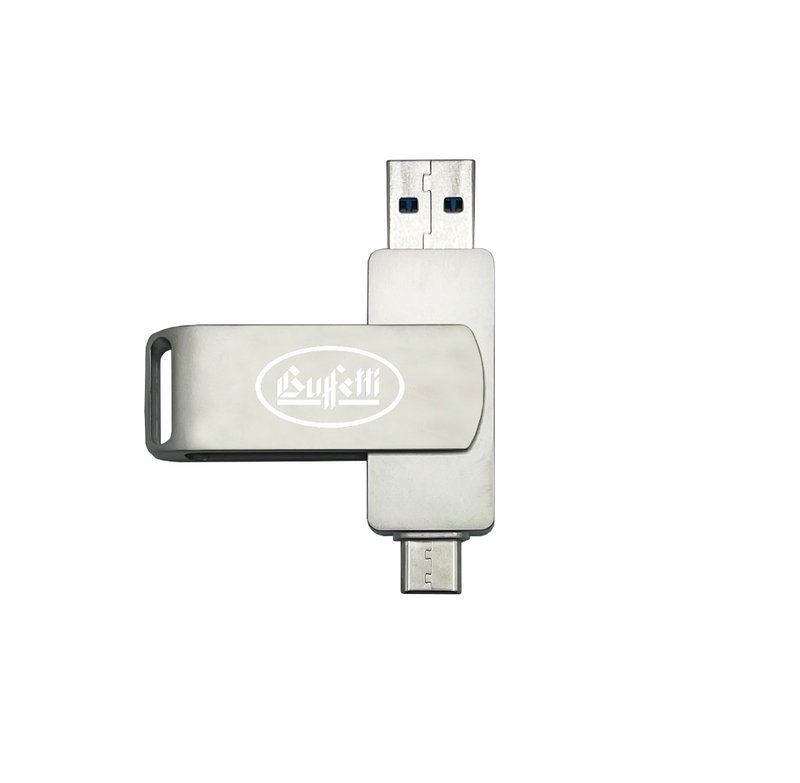 DUAL FLASH DRIVE USB A - USB TYPE-C - 64GB - ARGENTO