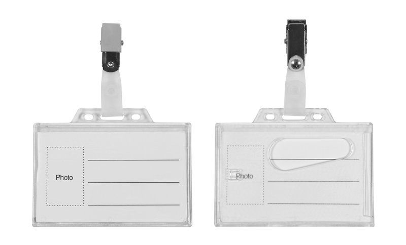 BUFFETTI PORTA BADGE RIGIDO CON CLIP 5.5X8.5 CM