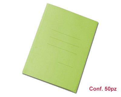 CARTELLE ZAFFIRO CON STAMPA RIGATURE VERDE cf 50 pz.