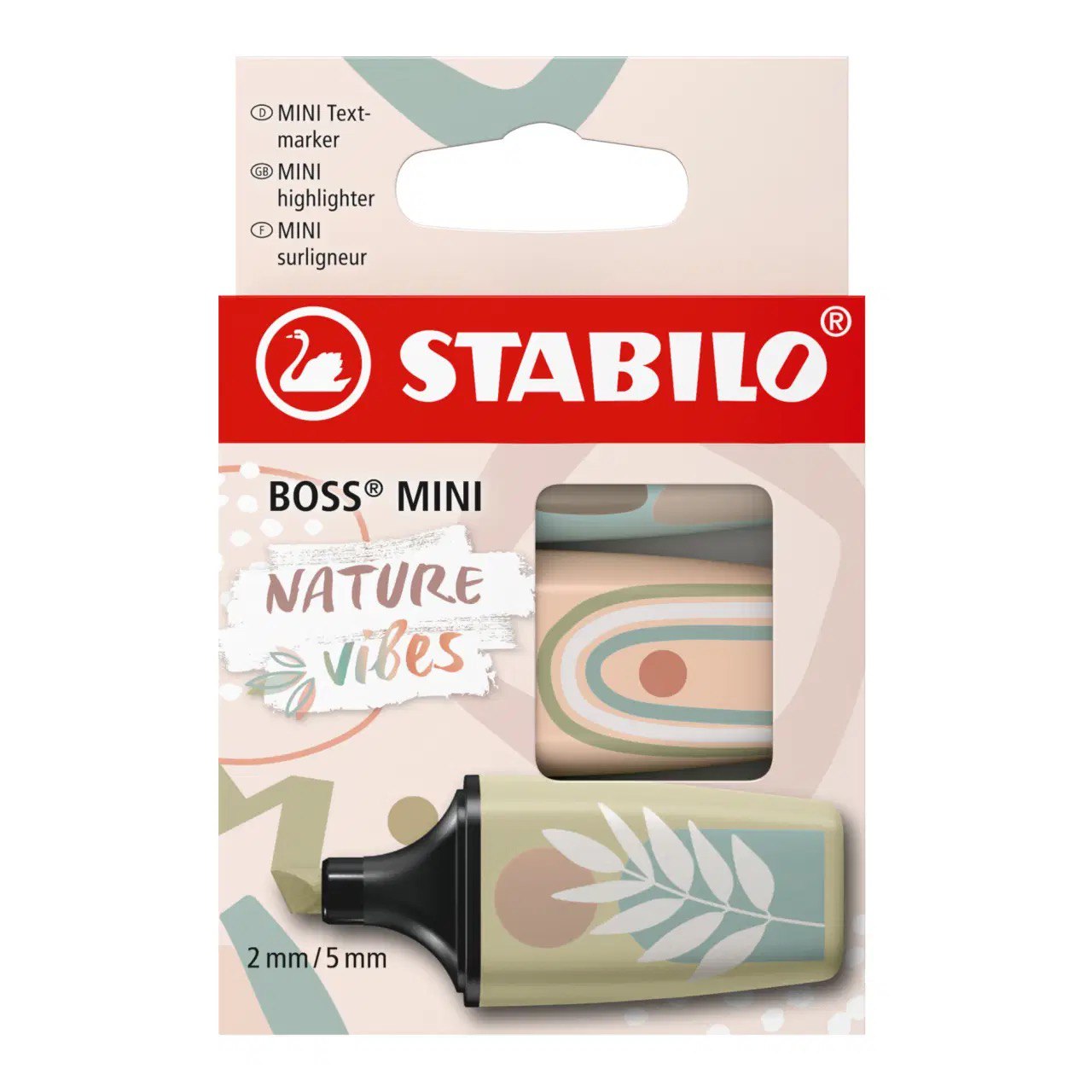 EVIDENZIATORI STABILO BOSS MINI NATURE VIBES MIX 3 COLORI