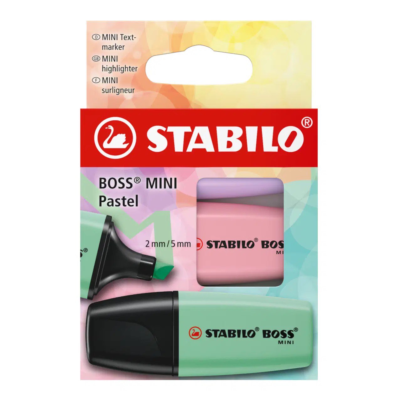 EVIDENZIATORI STABILO BOSS MINI PASTEL MIX 3 COLORI