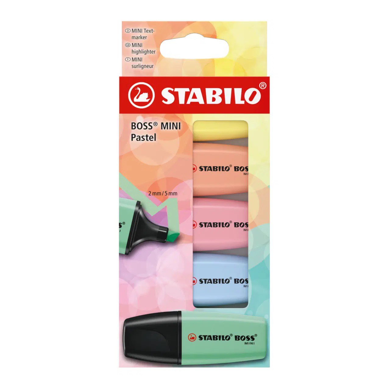 EVIDENZIATORI STABILO BOSS MINI PASTEL MIX 5 COLORI