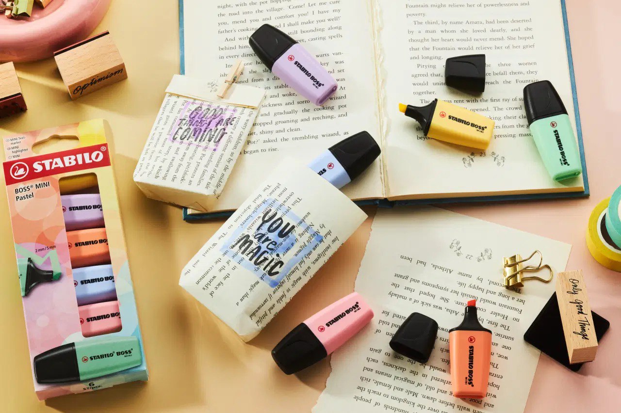 EVIDENZIATORI STABILO BOSS MINI PASTEL MIX 6 COLORI