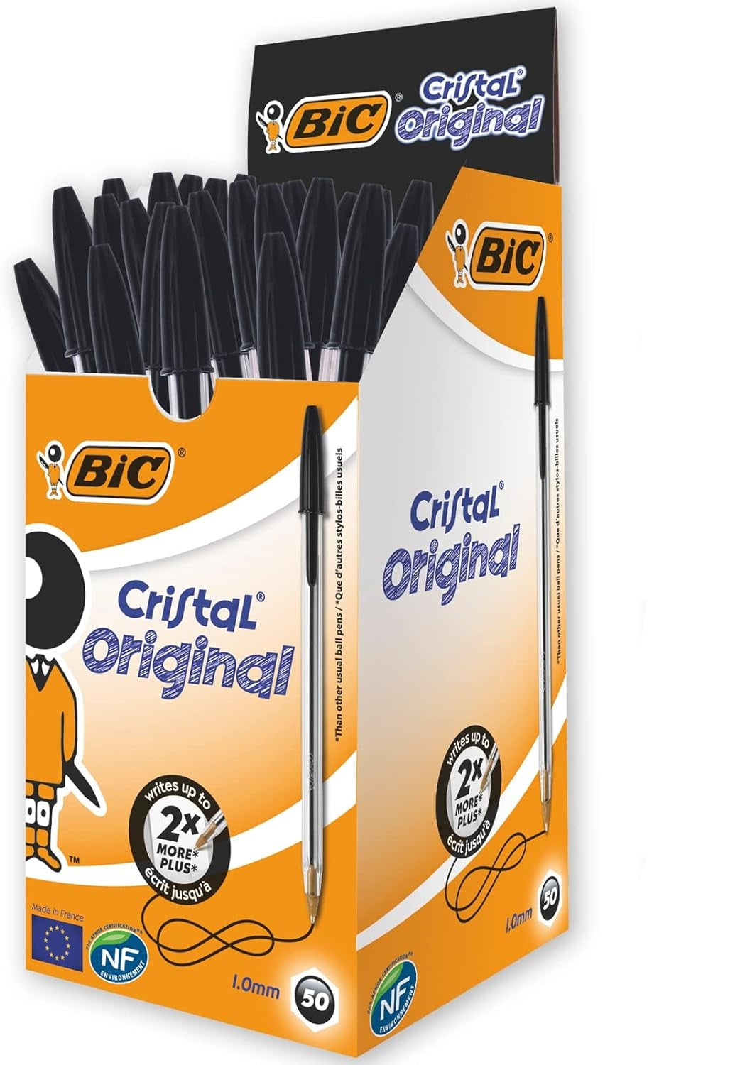 Confezione da 50 pezzi.Penna a sfera Cristal Original Nero