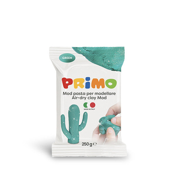 Primo Panetto di pasta per modellare - Verde glitter