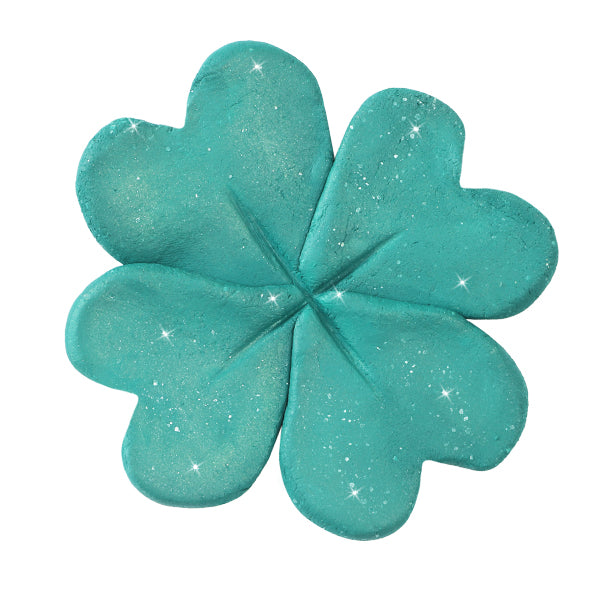 Primo Panetto di pasta per modellare - Verde glitter