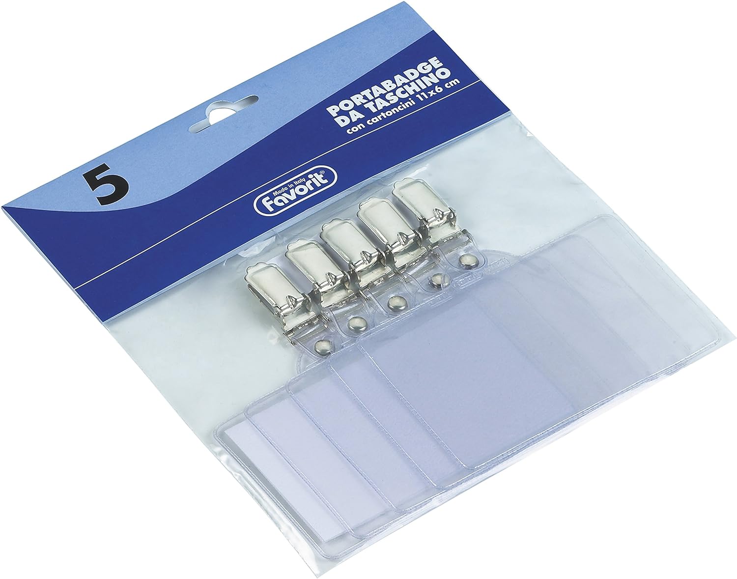 Portanome con clip in plastica CF.5 PZ